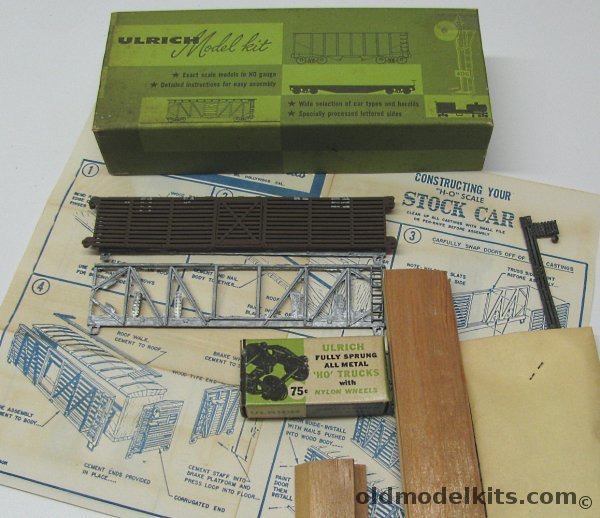 Ulrich HO ACL (Atlantic Coast Line) HO Stock Car - Craftsman Kit, 111 plastic model kit